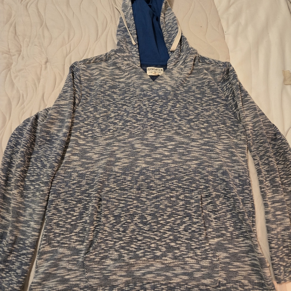Hang Ten Navy and Cream Knit Hoodie